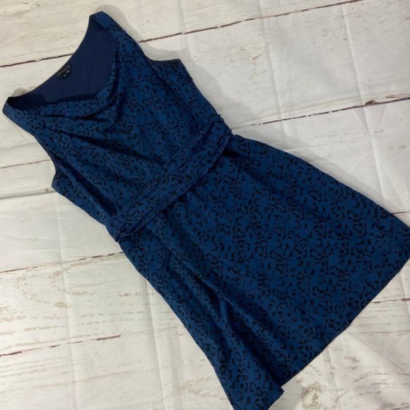 Theory Dresses & Skirts - Theory blue black silk sleeveless cowl neck dress